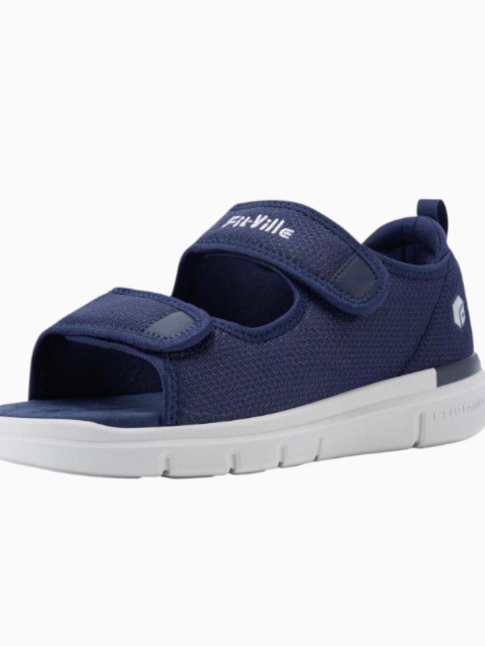 FitVille Men's Diabetic Sandals Extra Wide Edema Shoes with Adjustable Strap 9W